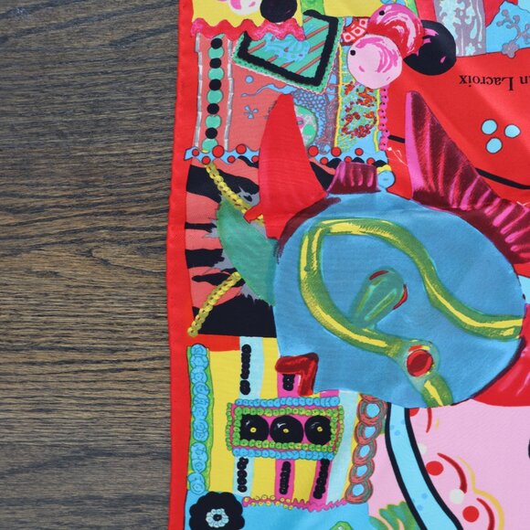 Christian Lacroix Silk Scarf Square - Picture 6 of 6